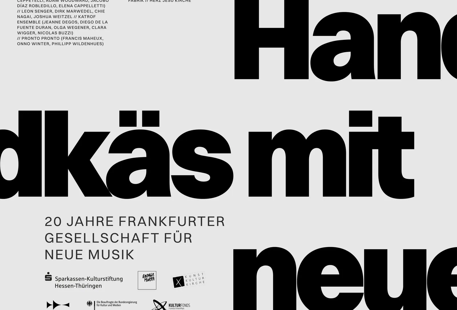 Handkäs mit neuer Musik festival, poster detail