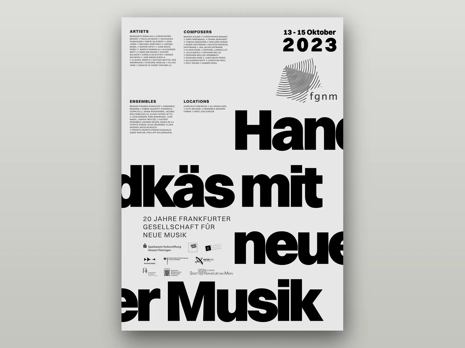 Handkäs mit neuer Musik festival, poster